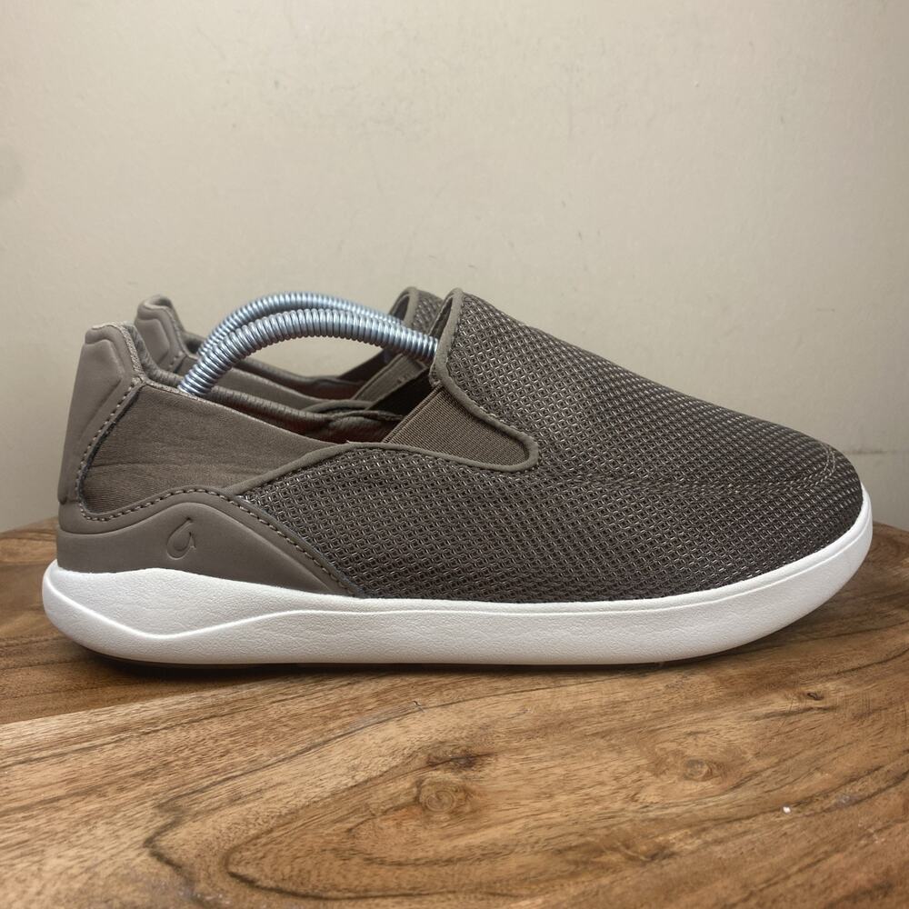 OluKai Nohea Pae Mens Brown Size 7 Mesh Slip On Comfort Beach Shoes 10487-1313